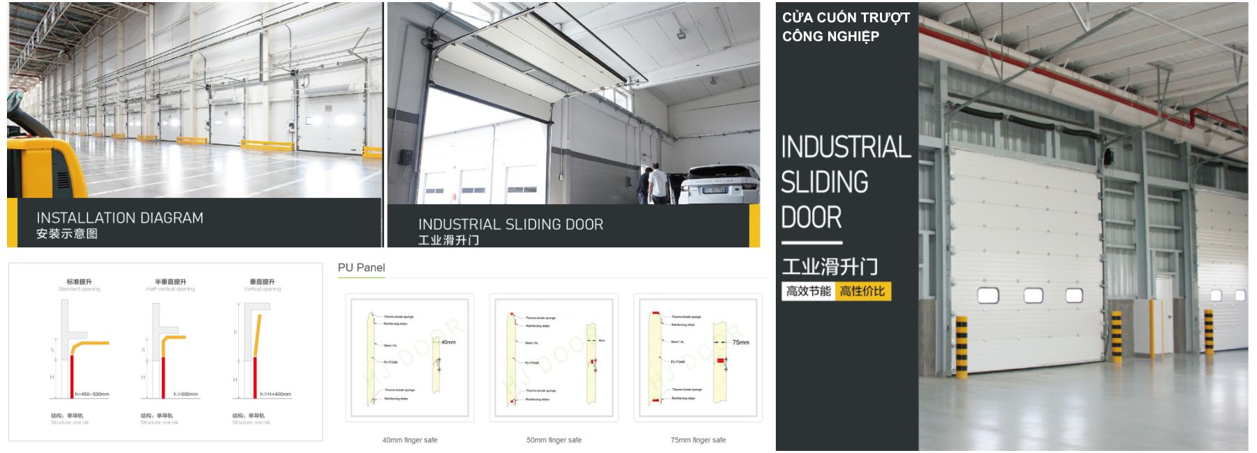 Cửa cuốn trượt công nghiệp