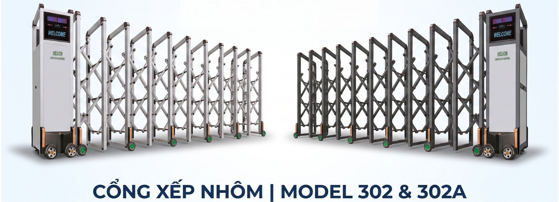 Cổng xếp nhôm - Model: 302A