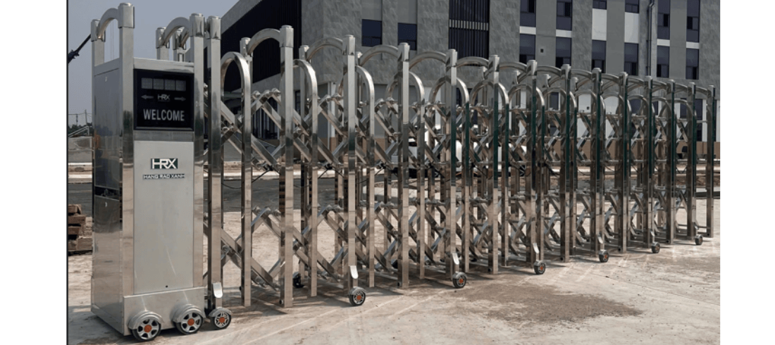 Cổng xếp inox - Thanh inox dày 1.5mm