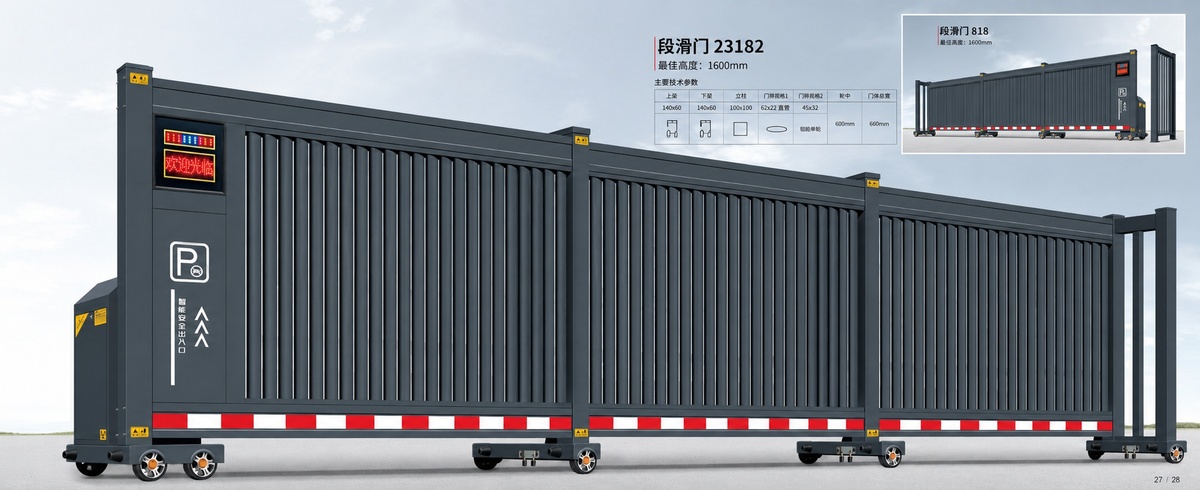 Cổng trượt xếp lớp nhôm