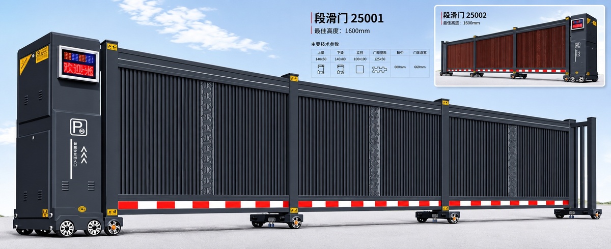 Cổng trượt xếp lớp nhôm